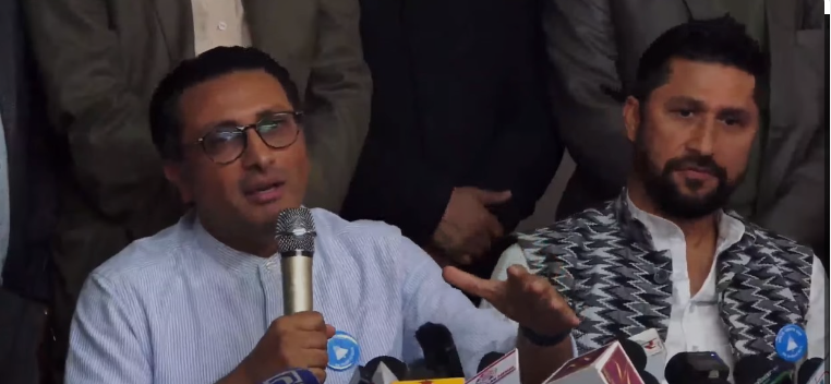 रास्वपा र बिबेकशिल साझाको आजको एकता सभाको एक दृश्य